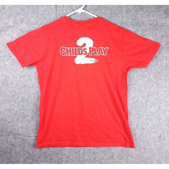 Child's Play 2 Chucky Shirt Men's Medium Movie Promo Graphic 2 Sided Horror Film - Picture 3 of 6